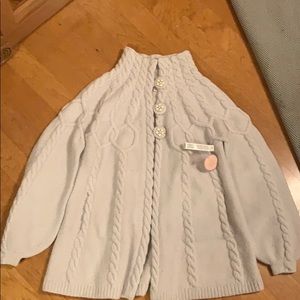 Rebecca Taylor Pear Grey Sweater Long cardigan